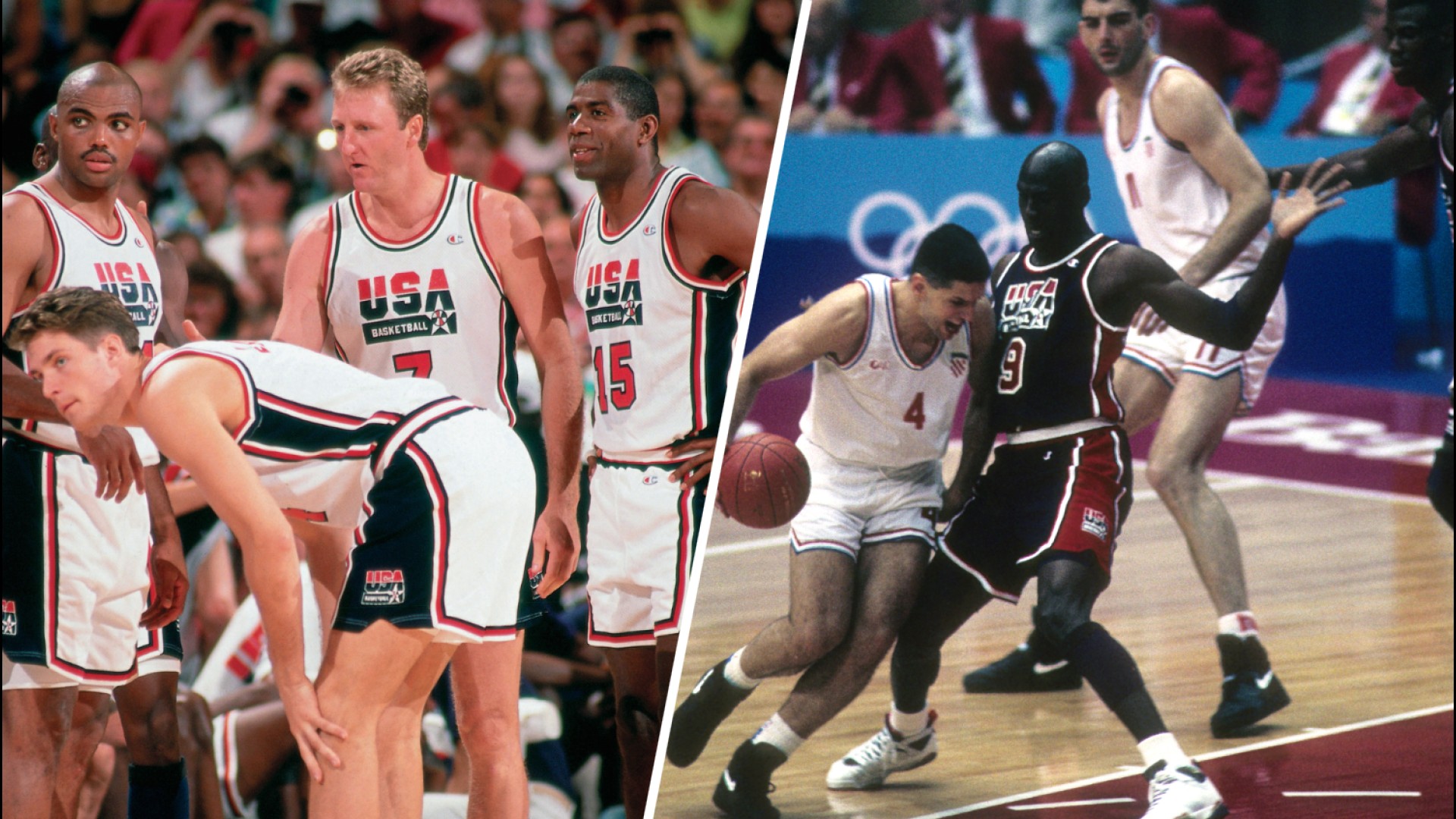Carte Postale Magic Johnson - Dream Team USA Jeux Olympiques 1992 - Collection Sport