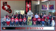 49ers fans and the staff from the Fremont Union High School District Office in Sunnyvale are all ready for Super Bowl weekend.