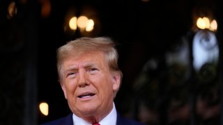 Republican presidential candidate former President Donald Trump speaks at his Mar-a-Lago estate Thursday, Feb. 8, 2024, in Palm Beach, Fla.