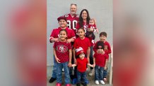 From Tracy Walsh: 
Grandma and Grandpa with our grandchildren. 