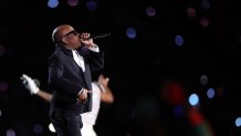 LAS VEGAS, NEVADA - FEBRUARY 11: Jermaine Dupri performs onstage during the Apple Music Super Bowl LVIII Halftime Show at Allegiant Stadium on February 11, 2024 in Las Vegas, Nevada. (Photo by Ezra Shaw/Getty Images)