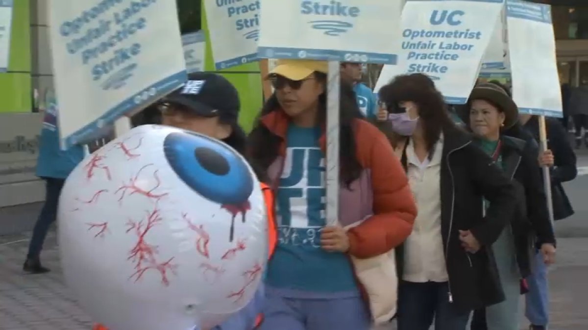 UCSF验光师罢工，工会表示这是对不公平劳工待遇的抗议