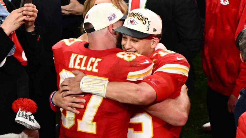 Travis Kelce and Patrick Mahomes