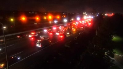 Fatal crash involving pedestrian snarls traffic on San Jose freeway