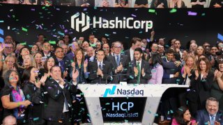 HashiCorp at the Nasdaq market site, December 9, 2021.