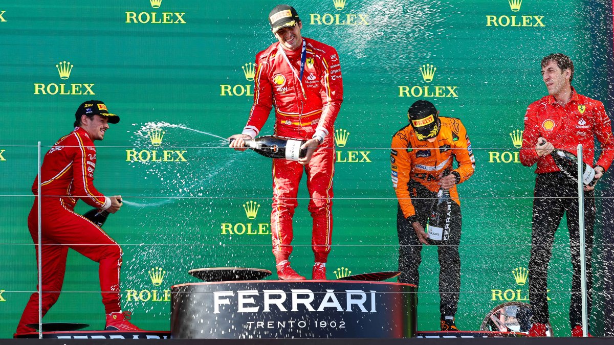 Sainz wins Australian GP after Verstappen’s car catches fire NBC Bay Area