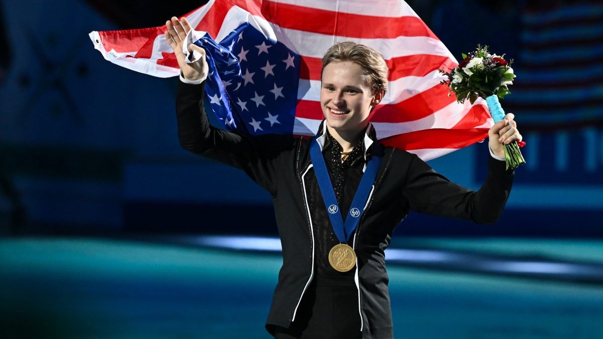 Ilia Malinin takes men’s world figure skating crown in record