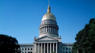 UNITED STATES - AUGUST 09: West Virginia Capitol, designed by Cass Gilbert, in Charleston, West Virginia (Photo by Carol M. Highsmith/Buyenlarge/Getty Images)