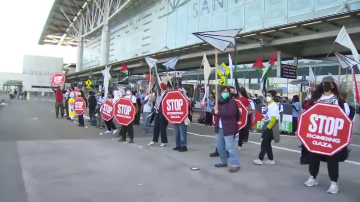 Protest at San Francisco International Airport NBC Bay Area
