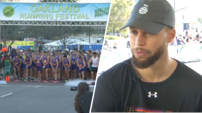 Runners take to the streets for Oakland Marathon, team up with Steph Curry's foundation