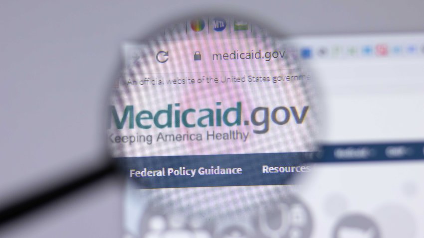 New York, USA – 18 March 2021: Medicaid.gov company logo icon on website, Illustrative Editorial