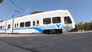 VTA light-rail train in San Jose.