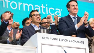 Amit Walia, CEO, Informatica at the New York Stock Exchange, October 27, 2021.