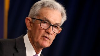 Federal Reserve Bank Chair Jerome Powell speaks during a news conference at the bank’s William McChesney Martin building on March 20, 2024 in Washington, DC.
