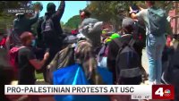 Tensions rise at USC as pro-Palestine protesters clash with police