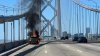 Car fire on the Bay Bridge causes backup in the westbound direction