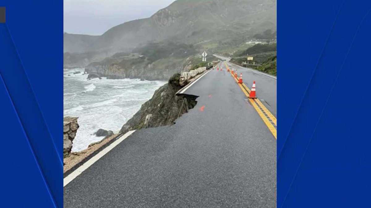 Crews escorting cars around damaged section of California's Highway 1 after lane collapsed in storm – NBC Bay Area - Vimarsana News