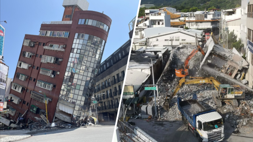 Taiwan’s strongest earthquake in a quarter century rocked the island during the morning rush Wednesday, damaging buildings and creating a tsunami that washed ashore on southern Japanese islands.