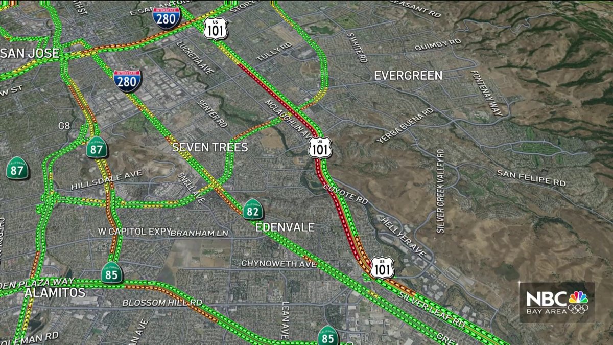 Fatal crash, fuel spill block lanes on Highway 101 in San Jose – NBC ...