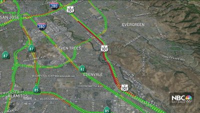 Fatal crash, fuel spill block lanes on Highway 101 in San Jose
