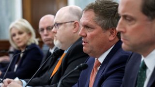 Norfolk Southern Chief Executive Alan Shaw testifies during a Senate Commerce, Science and Transportation Committee hearing titled “Improving Rail Safety in Response to the East Palestine Derailment” in Washington, U.S., March 22, 2023.