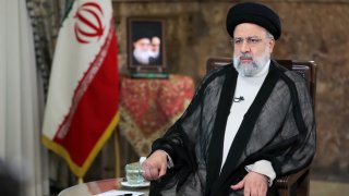 Iranian President Ebrahim Raisi looks on during a TV interview, in Tehran, Iran May 7, 2024. 