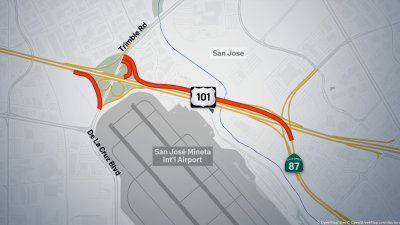 Person dies after car overturns on Hwy. 101 off-ramp in San Jose
