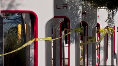 Thieves cutting cables from Tesla charging stations, stealing copper inside