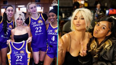 Kim Kardashian and North have girls night out at L.A. Sparks WNBA game