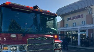 Firefighters respond to a small fire at a Chipotle in Fremont.