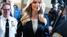 Ivanka Trump leaves the New York State Supreme Court for a