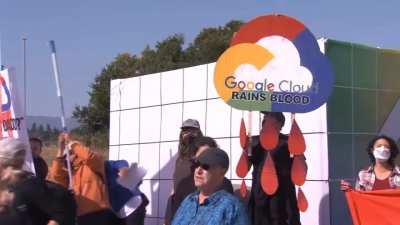 Protesters converge on Google I/O conference in Mountain View