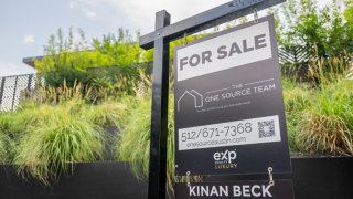 A home available for sale is shown on May 22, 2024 in Austin, Texas.