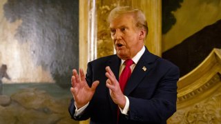 Former U.S. President Donald Trump speaks at a dinner at Mar-a-Lago on June 5, 2024 in West Palm Beach, Florida. Now that his criminal trial in New York has wrapped up, the former president has scheduled a number of fundraising events around the country to aid his presidential bid. (Photo by Eva Marie Uzcategui/Getty Images)