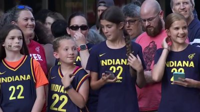 Large crowd lines up at Capital One Arena with Caitlin Clark fever