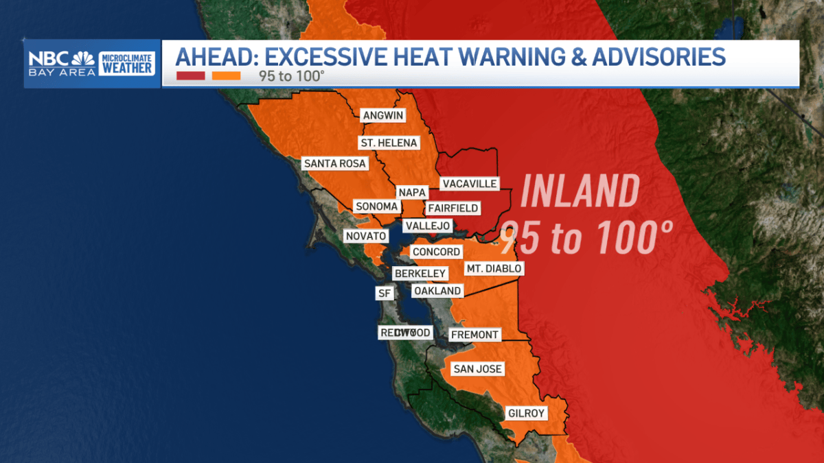 Heat advisory issued for parts of the Bay Area – NBC Bay Area