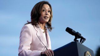 Vice President Kamala Harris speaks during a Juneteenth concert on the South Lawn of the White House in Washington, Monday, June 10, 2024.