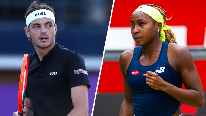 Taylor Fritz (left), Coco Gauff (right)