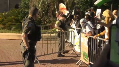 13 arrested, officer hurt after protesters barricade inside Stanford president's office