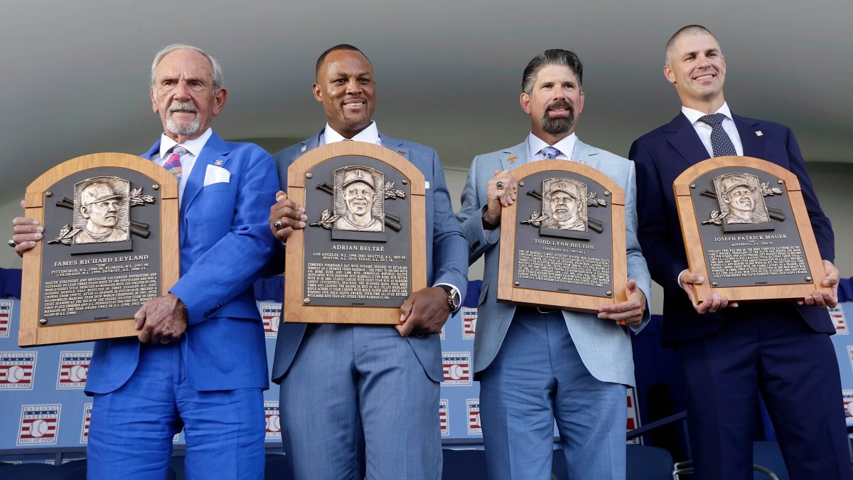 Beltré, Helton, Mauer and Leyland inducted into Baseball Hall of Fame