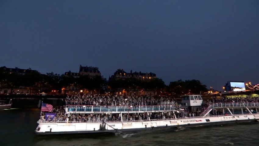 Team USA on a boat