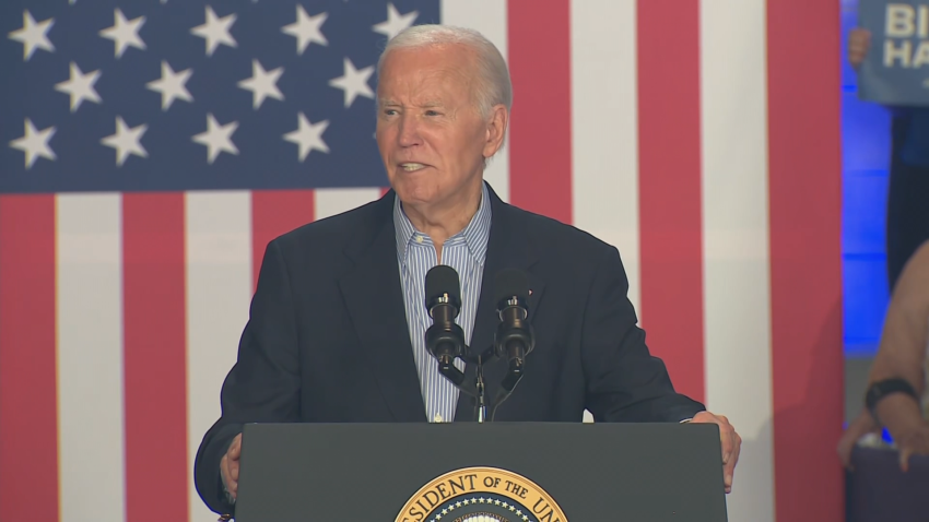 President Joe Biden at podium