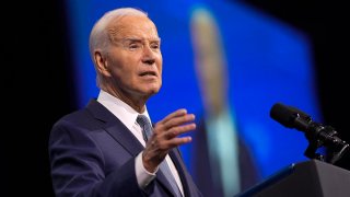 President Joe Biden speaks during the 115th NAACP convention in Las Vegas, Nevada, on July 16, 2024.