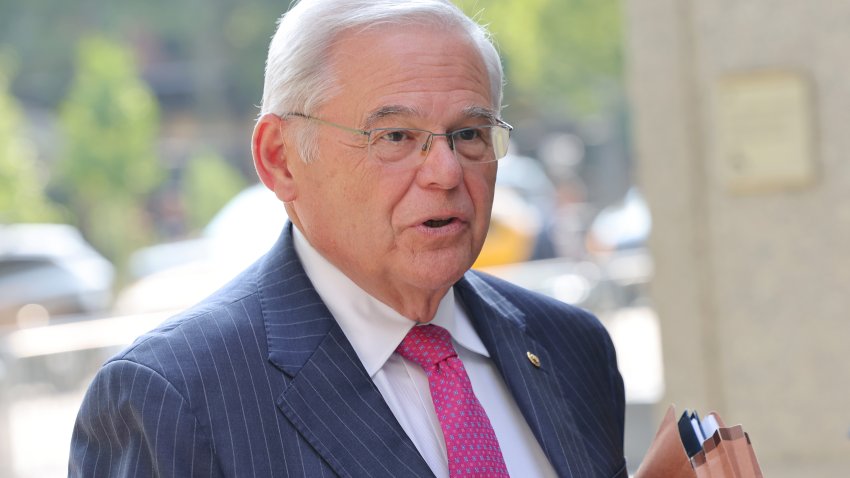 NEW YORK, NEW YORK – JULY 10: Sen. Bob Menendez (D-NJ) arrives at Manhattan Federal Court on July 10, 2024 in New York City. Closing arguments continue in Sen. Menendez’s trial with co-defendant’s Fred Daibes and Wael Hana. Menendez is charged with corruption after gold bars and hundreds of thousands of dollars in cash were found at his home. Menendez and his wife, Nadine, are accused of extortion, obstruction of justice and accepting bribes to perform favors for businessmen with connections to Egypt and Qatar.