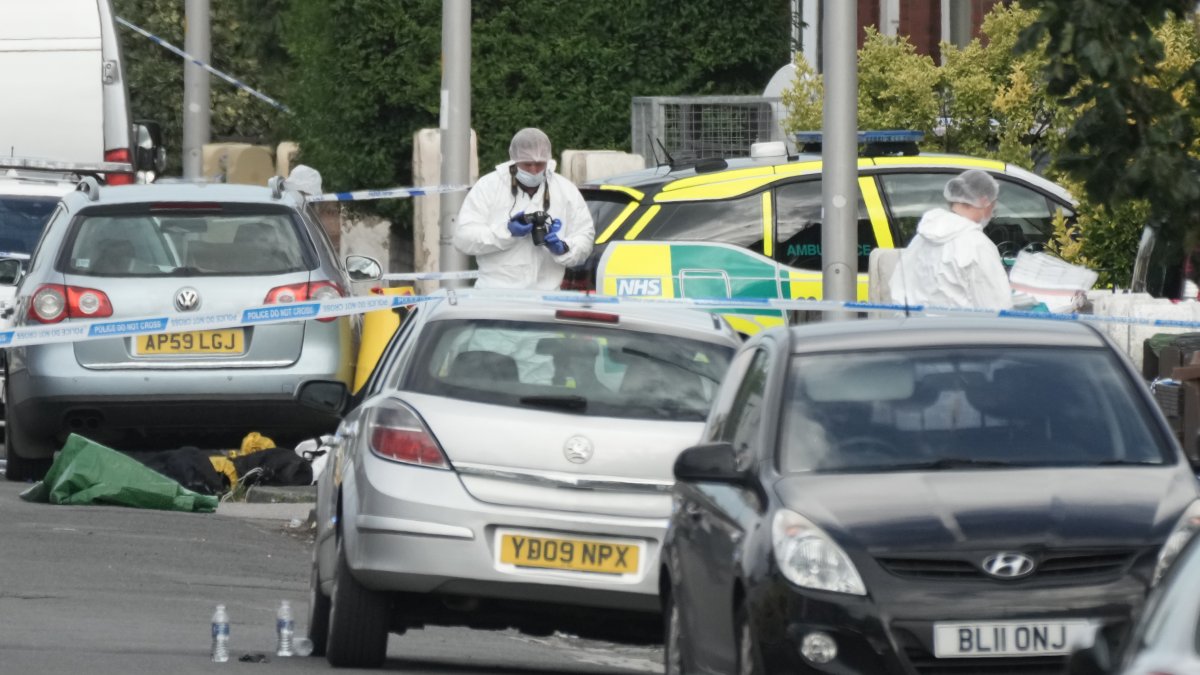 Bloodied children flee a stabbing attack in England NBC Bay Area