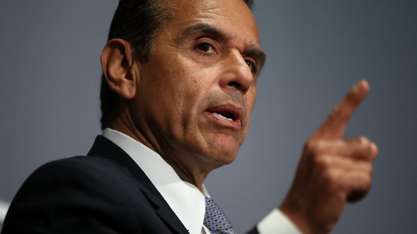 SAN FRANCISCO, CA – JUNE 06:  California Democratic gubernatroial candidate and former Los Angeles Mayor Antonio Villaraigosa speaks in conversation as part of the Public Policy Institute of California (PPIC) 2017 Speaker Series on California’s Future on June 6, 2017 in San Francisco, California. Villaraigosa spoke with PPIC president Mark Baldassare about his vision for California. (Photo by Justin Sullivan/Getty Images)