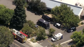 Authorities investigate a reported bomb threat in San Jose.