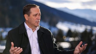 Cisco CEO Chuck Robbins participates at the World Economic Forum in Davos, Switzerland, on Jan. 18, 2023.
