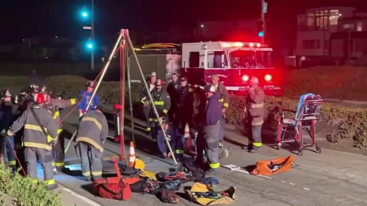 Firefighters rescue man from pipe under Great Highway in SF – NBC Bay Area