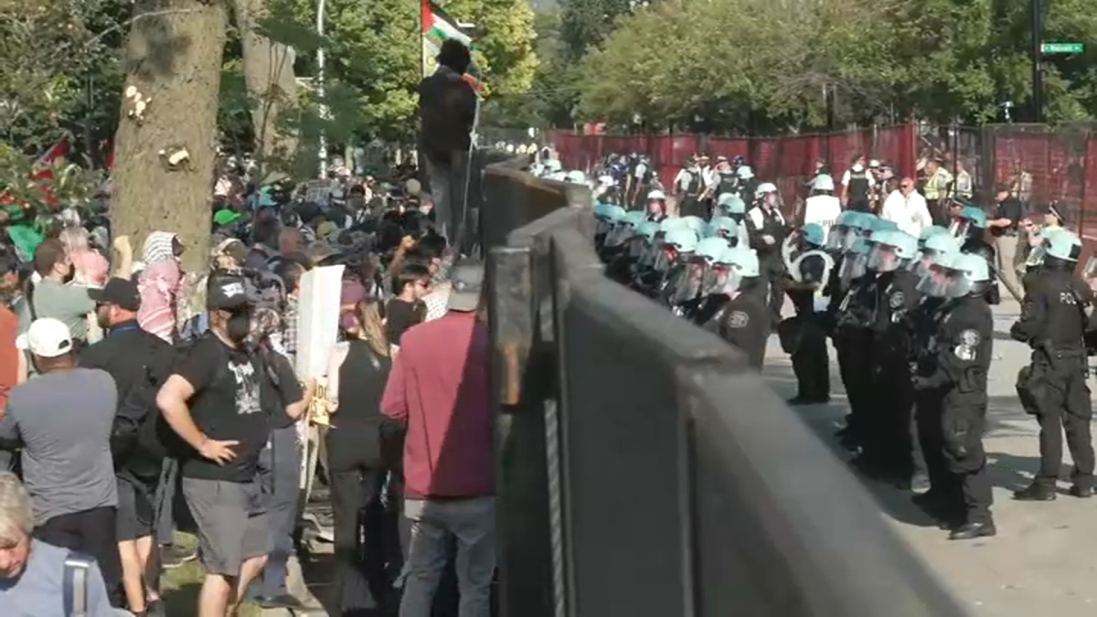 Multiple people detained after clash between protesters, police near